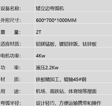 矮立邊彎弧機